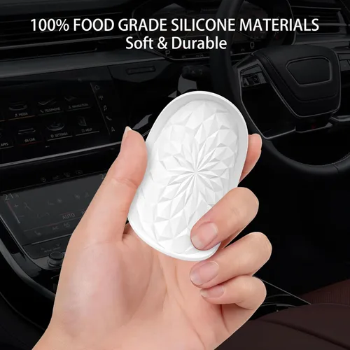 Miniatura 6 de ME.FAN Posavasos de automóvil para portavasos [4 unidades] – Alfombrillas de silicona de 2.75 pulgadas – Accesorios universales antideslizantes