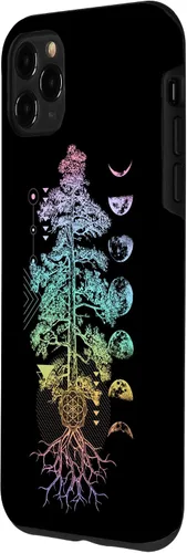 Miniatura 2 de iPhone 11 Pro Max Árbol de la Vida Fases de la Luna Yoga Chakra Estuche de Regalo