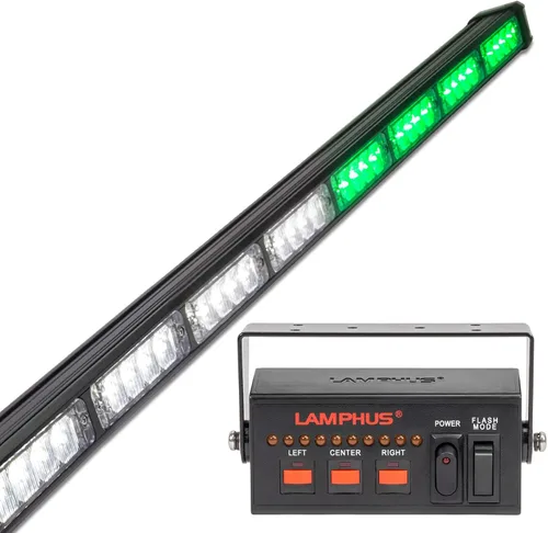 Miniatura 18 de LAMPHUS SolarBlast SBLS104 barra de luces LED de alerta de emergencia e indicación de tránsito, 47 pulgadas, 40 W - ÁMBAR AZUL, ámbar / blanco