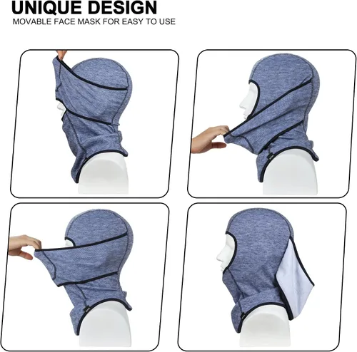 Miniatura 5 de Pasamontañas de esquí, máscara facial cálida para clima frío, invierno, esquí, snowboard, motociclismo, pesca en hielo, hombres