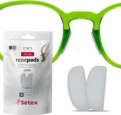 Miniatura 14 de Setex Gecko Grip Almohadillas de nariz ultrafinas antideslizantes de 0,6 mm, (15 pares negros) Fabricadas en EE. UU., 2500 fibras microestructuradas