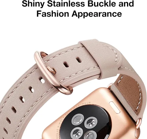 Miniatura 2 de WFEAGL Compatible con Apple Watch Band 41mm 40mm 38mm 42mm (series 11 10) para Mujer, Correa de Cuero Genuino de Alta Calidad para iWatch SE 3 2 1