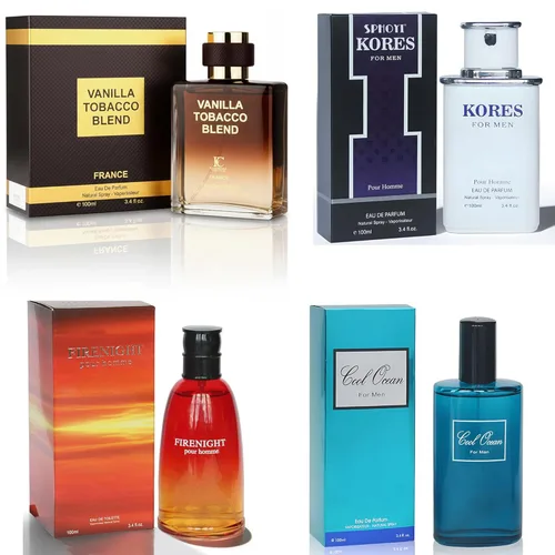 Miniatura 35 de Set de colonia para hombre, EDP, pack de 4 (3.4 oz / 100 mL), Amazing Code Gold, Verse Adonis Blue, AzuraAD, Invincible, Office Clean & Confident