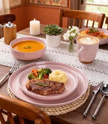 Miniatura 7 de AmorArc Juego de Platos de Aperitivo de Cerámica, Juego de 6, Platos de Gres Hechos a Mano de 21 cm para Postre, Ensalada, Aperitivo, Cena, Apto
