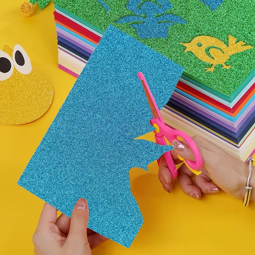 Miniatura 6 de Papel de cartulina con purpurina, papeles con purpurina que no se desprende, papel para manualidades y proyectos de bricolaje, papel brillante
