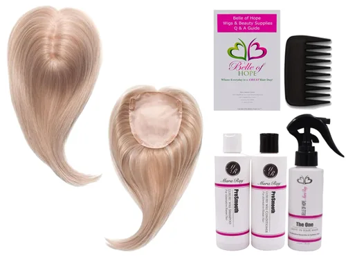 Miniatura 2 de ADD-ON TOP - Cubrecolchón de mezcla sintética de cabello humano/HF de Envy, paquete de 6 piezas: Topper, champú de lujo Mara Ray de 4 onzas