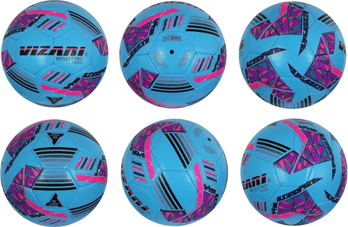 Miniatura 6 de Vizari Reflect Pro - Balón de fútbol sala para interiores de alta calidad, tamaño 4, película de cubierta de TPU brillante cosida a mano, perfecta