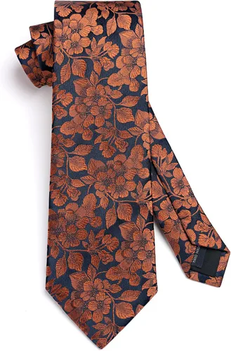Miniatura 28 de Corbatas florales tejidas clásicas para hombre, corbata cuadrada de bolsillo, corbatas formales para hombres, boda con pañuelo