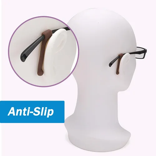 Miniatura 7 de Retenedor antideslizante para gafas, gancho para las orejas, retenedores de seguridad para gafas, funciona con patillas de 0.19 a 0.39 pulgadas, 10