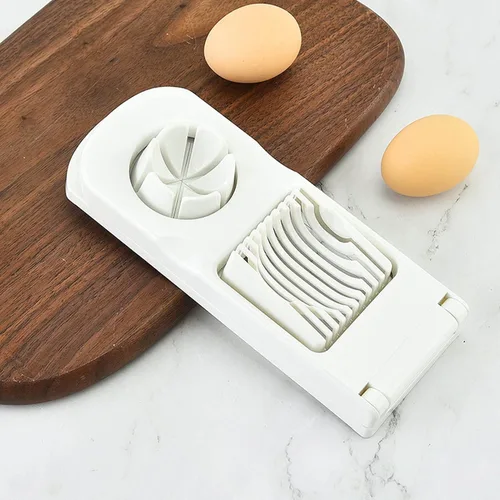 Miniatura 2 de Cortador de huevos, 2 en 1, cortador de plátano de frutas pequeñas, cortador de huevos de fresa, herramienta de barra de cocina para el hogar