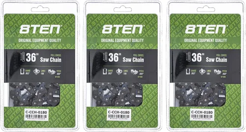 Miniatura 34 de 8TEN Cadena de motosierra semi cincel de 6 pulgadas .050 1/4 42 DL para Worx WG320 Black & Decker LLP120 (paquete de 3)