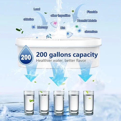 Miniatura 4 de Filtro de repuesto para Waterdrop® WD-PF-01A Plus, paquete de 3, reduce PFOA/PFOS, cloro, dura 3 meses o 200 galones, filtración de agua premium