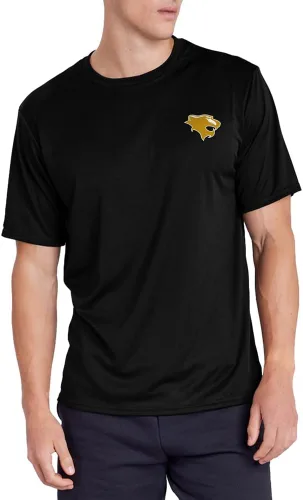 Miniatura 7 de Camiseta deportiva oficial de la NCAA Collegiate para hombre, colección negra con logotipo en el pecho izquierdo