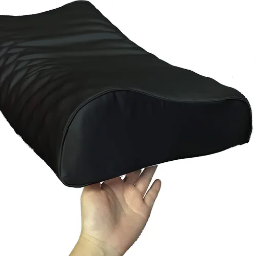 Miniatura 10 de Funda de almohada de seda para almohada de cuello de espuma viscoelástica, funda de almohada de seda de morera pura para almohada cervical de Beige