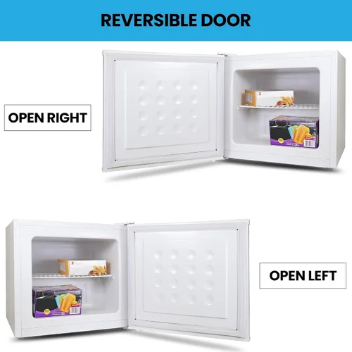 Miniatura 3 de Koolatron Congelador vertical blanco de 1.2 pies cúbicos de capacidad, 1 estante con cable, listo para garaje, almacenamiento de carne