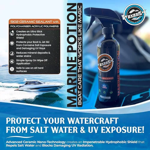 Miniatura 3 de WavesRx Revestimiento en aerosol de cerámica de alto rendimiento para barcos y motos acuáticas (AquaShield +) Sellador de SiO2 de grado marino que