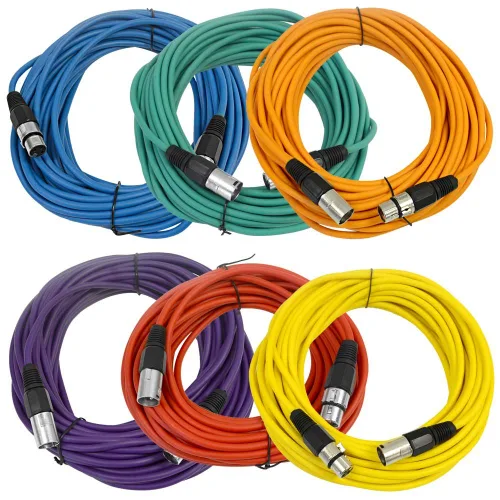 Miniatura 26 de Seismic Audio SAXLX-2Brown-Paquete de 6 cables de conexión XLR de 2 pies marrones - Cables de micrófono - Cables XLR macho a hembra - 2 pies