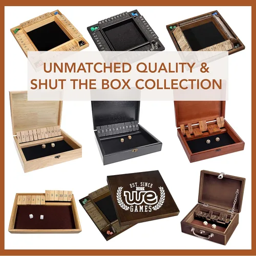 Miniatura 6 de WE Games Mini juego de madera para cerrar la caja, 5.5 pulgadas, 9 números abatibles, tamaño de viaje, juegos de viaje, regalos de cumpleaños