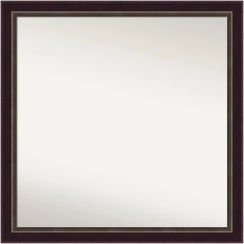 Miniatura 250 de Amanti Art Espejo de baño de bronce para sobre el fregadero, 24 x 24 pulgadas, espejo cuadrado de bronce Lara para tocador, marco de madera