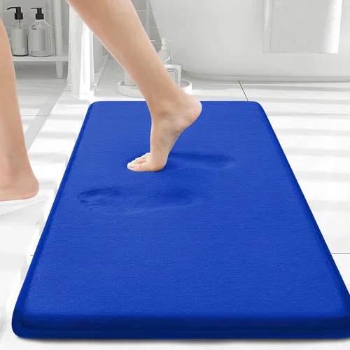Miniatura 104 de Smiry Tapetes de Baño de Espuma Viscoelástica 36 x 24 pulgadas, Tapetes de Baño Extra Suaves y Absorbentes, Alfombra Antideslizante Lavable