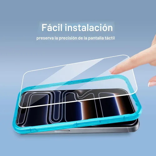 Miniatura 6 de Ailun Paquete de 3 protectores de pantalla para iPhone 17 Pro [6.3 pulgadas] + 3 protectores de lente de cámara con marco de instalación, protección