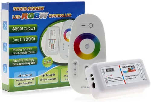 RGBW RGB 4PIN 5PIN Controlador de tira LED 2.4GHz RF Pantalla táctil inalámbrica Control remoto 5050SMD 3528 RGBWW RGBCW LED Strip LED Bombilla