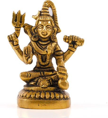 Miniatura 8 de Hanuman Pooja Murti - Estatua de ídolo de latón de Dios Señor, escultura religiosa espiritual, estatua antigua india, decoración para la entrada