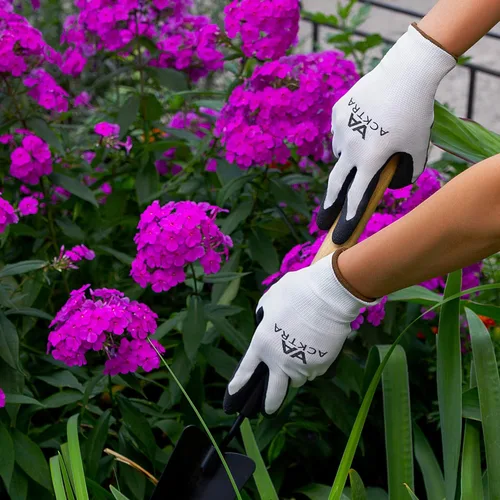 Miniatura 6 de ACKTRA Guantes de trabajo de seguridad de nailon recubierto, 12 pares, muñequera de punto, multiusos, para hombres y mujeres, WG008 poliéster rojo