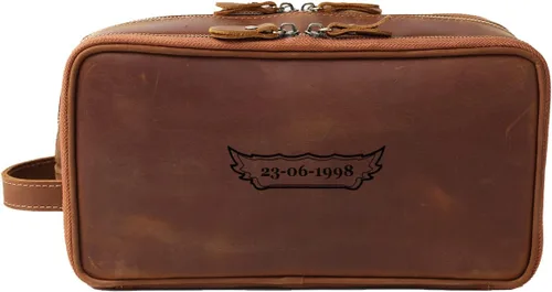 Miniatura 13 de Neceser de cuero personalizado para hombre, kit de afeitado de viaje, bolsa de cosméticos grande, organizador de baño, Negro