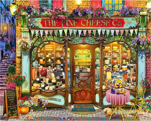 White Mountain Puzzles Wine and Cheese Shop Rompecabezas de 1000 piezas, 1 EA