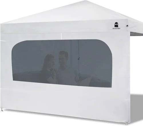 Pared lateral con ventana para toldo desplegable de 10 x 10 pulgadas, toldo instantáneo, 1 paquete (10 x 10 pulgadas, blanco)