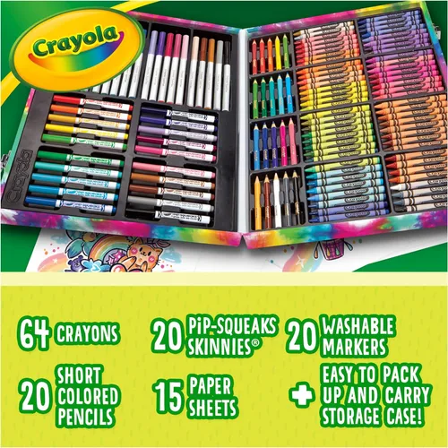 Miniatura 9 de Estuche de Arte Crayola Inspiration - Juego de Colorear Tie-Dye (140 piezas), Set de Suministros de Arte para Niños, Kit de Dibujo de Viaje, Regalo