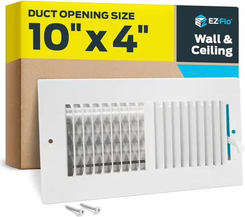 Miniatura 8 de EZ-FLO 61660 - Cubierta de ventilación de aire de 6 x 6 pulgadas (apertura de conducto) para pared o techo, registro de ventilación bidireccional