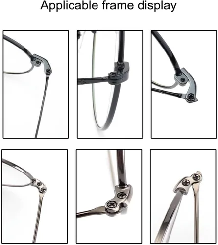 Miniatura 4 de 1 par de brazos de marco de metal para patillas de repuesto para gafas, gris
