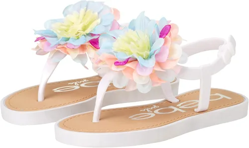 Miniatura 5 de bebe Sandalias para niña Sandalias con hebilla a presión para niños pequeños con flor de gasa Sandalias lindas para niñas (bebéniña pequeña)