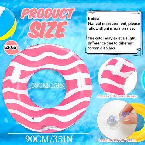 Miniatura 2 de 1 juego de flotadores para tumbonas de piscina para adultos, extra grande, flotadores inflables para piscina, flotadores de agua para piscina, lago