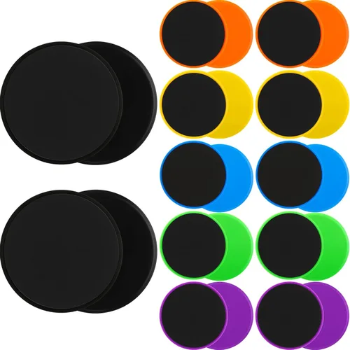 Miniatura 8 de Wettarn 24 unidades deslizantes de núcleo para entrenar ejercicio abdominal, discos deslizantes de doble cara, deslizadores de fitness