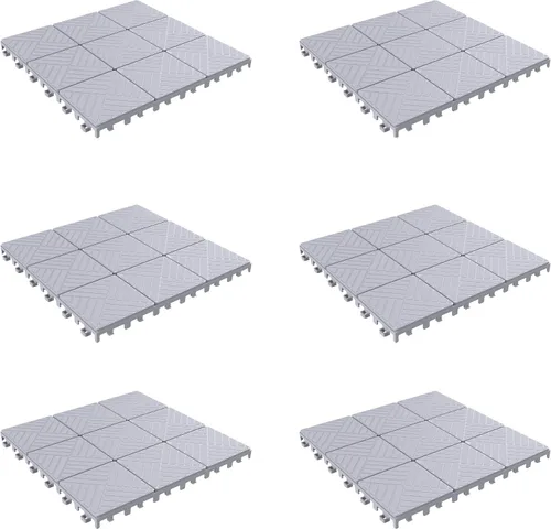 Pure Garden 50-LG1169 - Azulejos para patio y terraza, diseño de diamantes entrelazados para suelos, resistentes a la intemperie, para exteriores