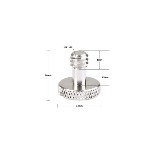 Miniatura 5 de CAMVATE Tornillo ranurado de 1/4"-20 para placa de liberación rápida de cámara (2 piezas) - 2025