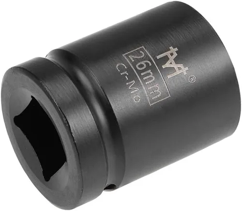 Miniatura 5 de uxcell 3/4 pulgadas de accionamiento por 1.417 in de zócalo de impacto poco profundo, acero de aleación Cr-Mo, 6 puntos, métrico