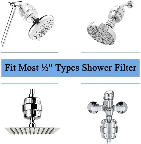 Miniatura 3 de 2 cartuchos de repuesto para filtro de ducha Aqua Bliss SF100 SF220, filtro de ducha de 15 etapas para agua dura, reducción de cloro, cartucho