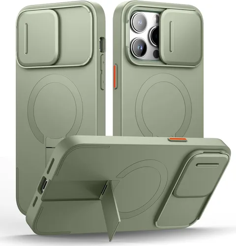 Miniatura 60 de SURITCH - Funda para iPhone 17 Pro Max con cubierta de control de cámara, cubierta para cámara y soporte ajustable, compatible con MagSafe, a prueba