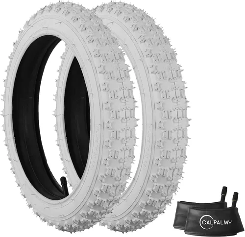CALPALMY (2 Sets) 12"/14"/16"/18"/20" Bike Replacement Tires and Inner Tubes for MTB, BMX, Kids Bike - Compatible with RoyalBaby, Joystar, Dynacraft