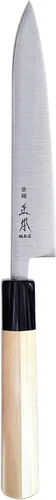 Miniatura 5 de MASAMOTO KS - Cuchillo japonés con funda de 6.5 pulgadas (6.496 in) fabricado en Japón, cuchillo profesional de cocina para frutas y verduras, hoja