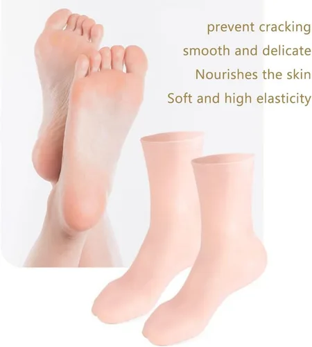 Miniatura 4 de Calcetines hidratantes, calcetines de aloe, calcetines de silicona, calcetines de silicona de gel de spa de pies para mujeres, calcetines