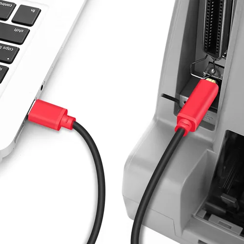 Miniatura 4 de Tan QY Cable de impresora de 10 pies, USB 2.0 de alta velocidad chapado en oro, cable de escáner de impresora A macho a B macho para HP, Canon, 3.05