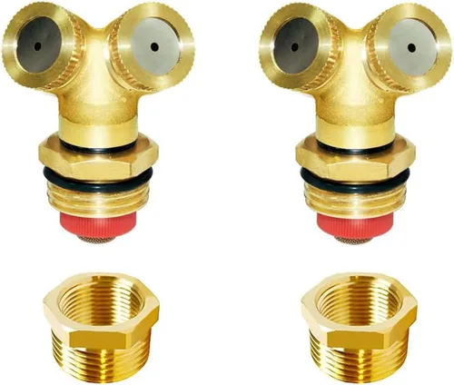 Miniatura 10 de Joywayus Boquilla rociadora de latón de 1 orificio, rociadores de jardín, 1/2 pulgada, conector de riego macho NPT de 1/2 pulgada, rociadores