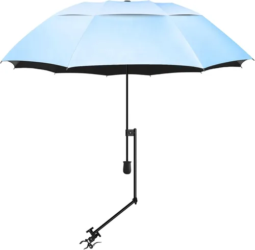 Miniatura 27 de XLINGZA Sombrilla de playa UPF 50+ con abrazadera universal ajustable