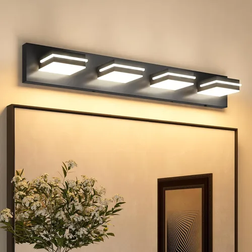 Miniatura 16 de VOLISUN 5CCT Lámparas de Baño sobre Espejo, Regulables, Cabezal Giratorio 360°, 24 pulgadas, 3 Lámparas de Tocador de Baño, Luces LED de Tocador