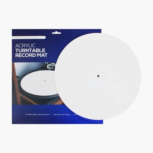 Miniatura 2 de Break Tradition Tapete acrílico para tocadiscos – Accesorios de discos de vinilo para tocadiscos LP – Alfombrilla giratoria premium para reducir